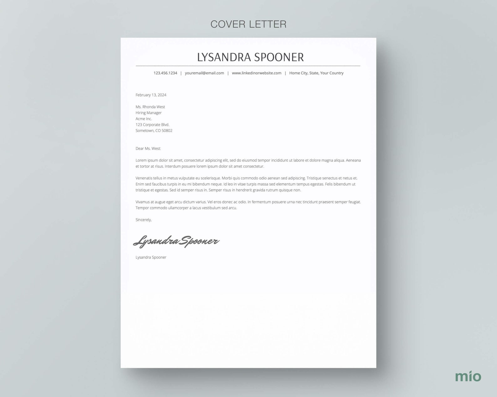 Clean Resume Template for Google Docs: Cover Letter & References (A4/US ...