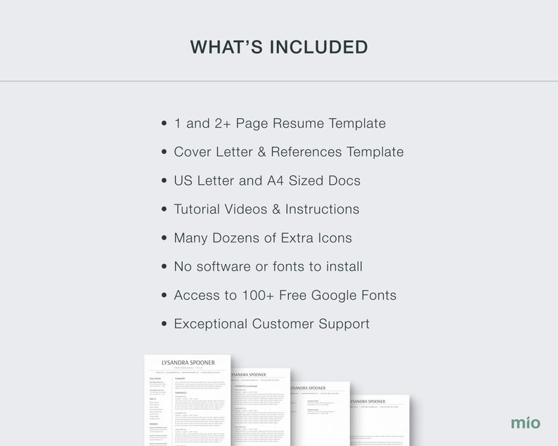 Clean Resume Template for Google Docs: Cover Letter & References (A4/US ...