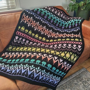 El Jardín Encantado - Patrón de crochet de mosaico superpuesto - Descarga digital SOLO EN INGLÉS
