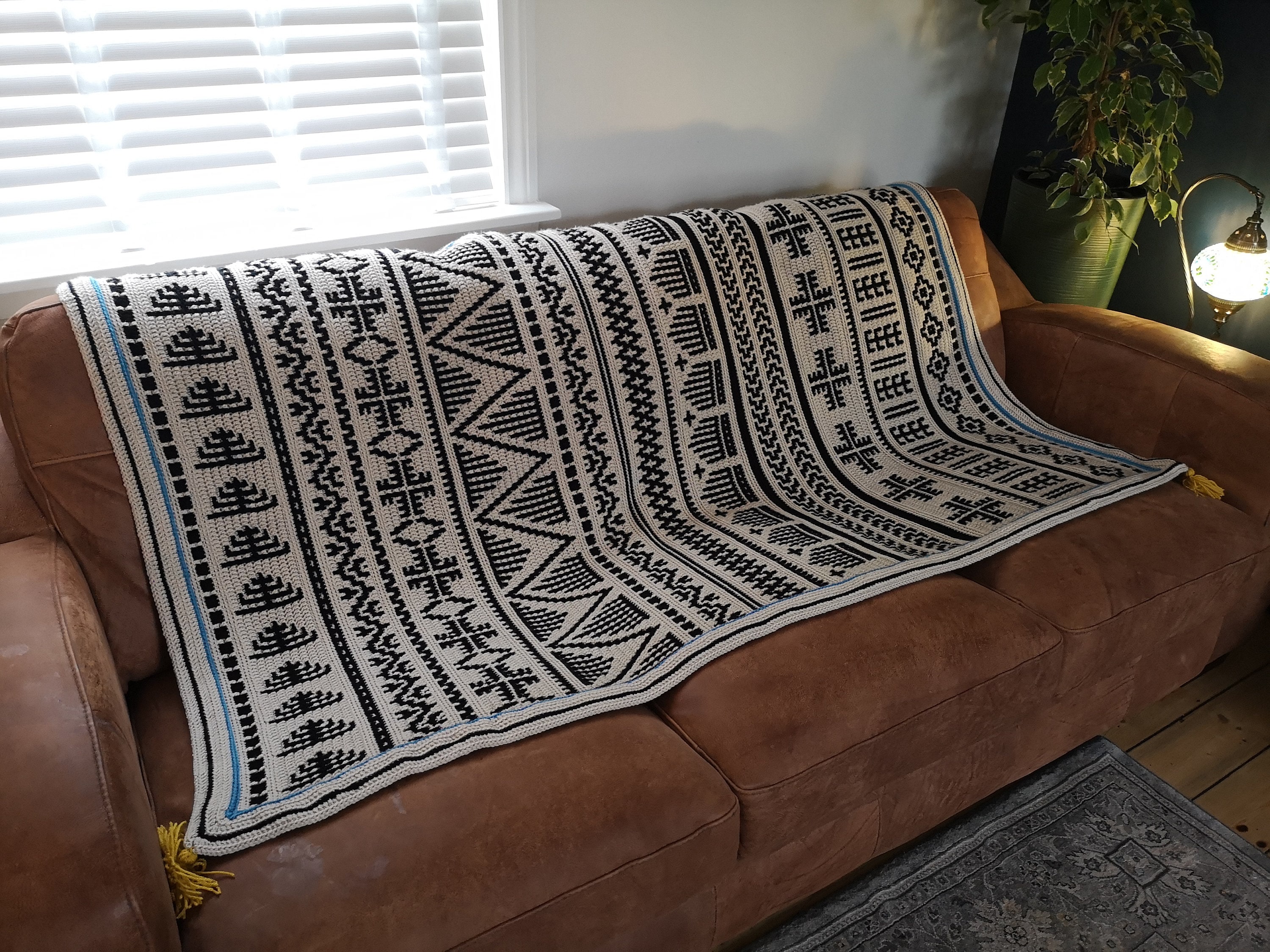 Berber Afghan Overlay Mosaic Crochet PATTERN ONLY Digital Etsy UK