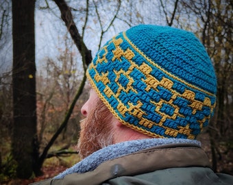 Stravaig Mosaic Beanie and Cowl - Overlay Mosaic Crochet PATTERN - Digital Download in ENGLISH ONLY