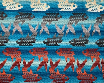 Harmony Koi - Overlay Mosaic Crochet Pattern - Téléchargement numérique en anglais uniquement. Veuillez consulter la section « Détails de l'article » pour plus d'informations sur le modèle.