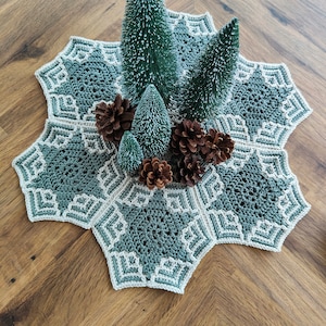Starlight - Virkmönster med hexagonöverlägg och mosaik - Digital nedladdning ENDAST på engelska