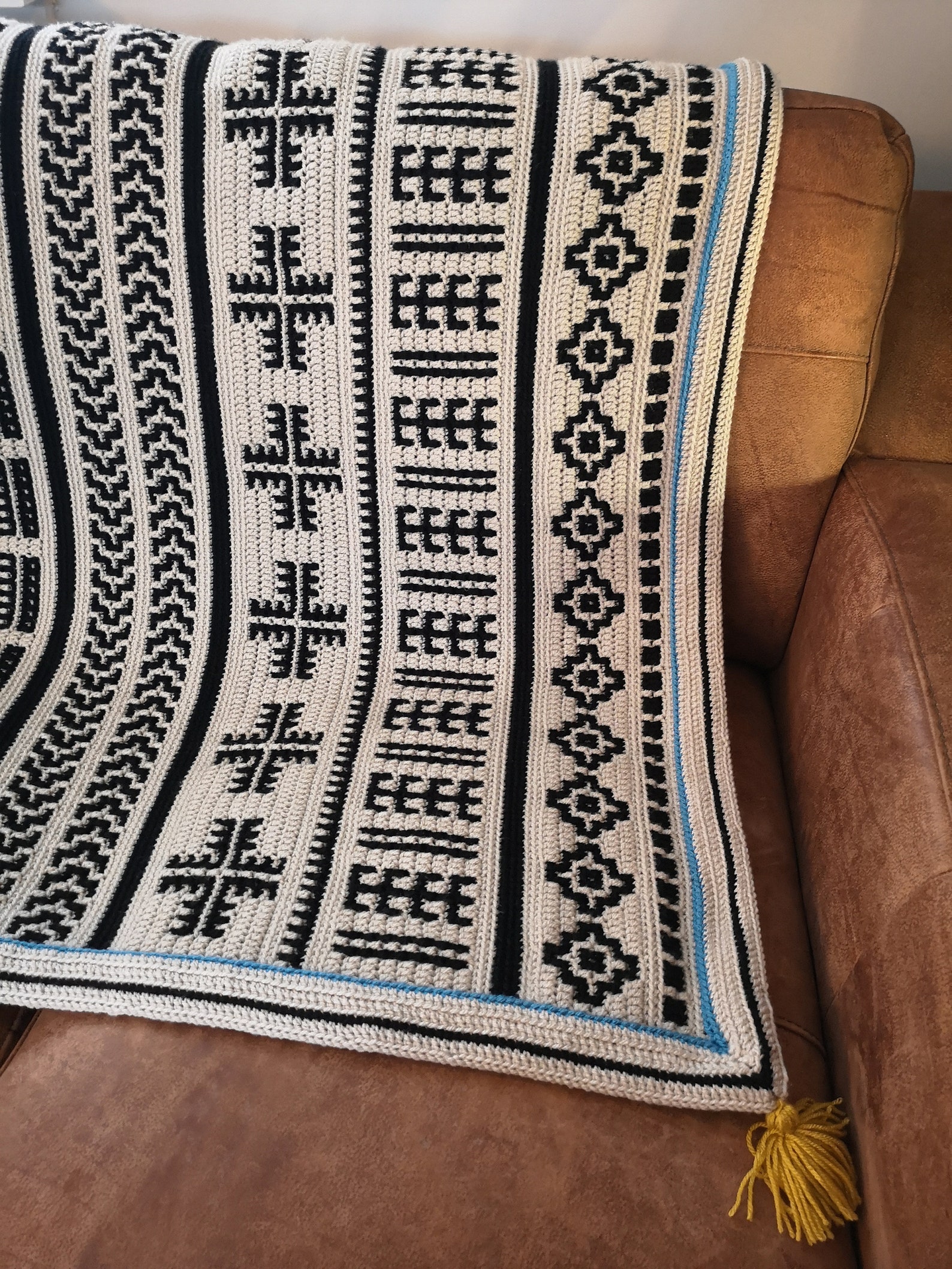 Berber Afghan Overlay Mosaic Crochet PATTERN ONLY Digital Etsy Canada