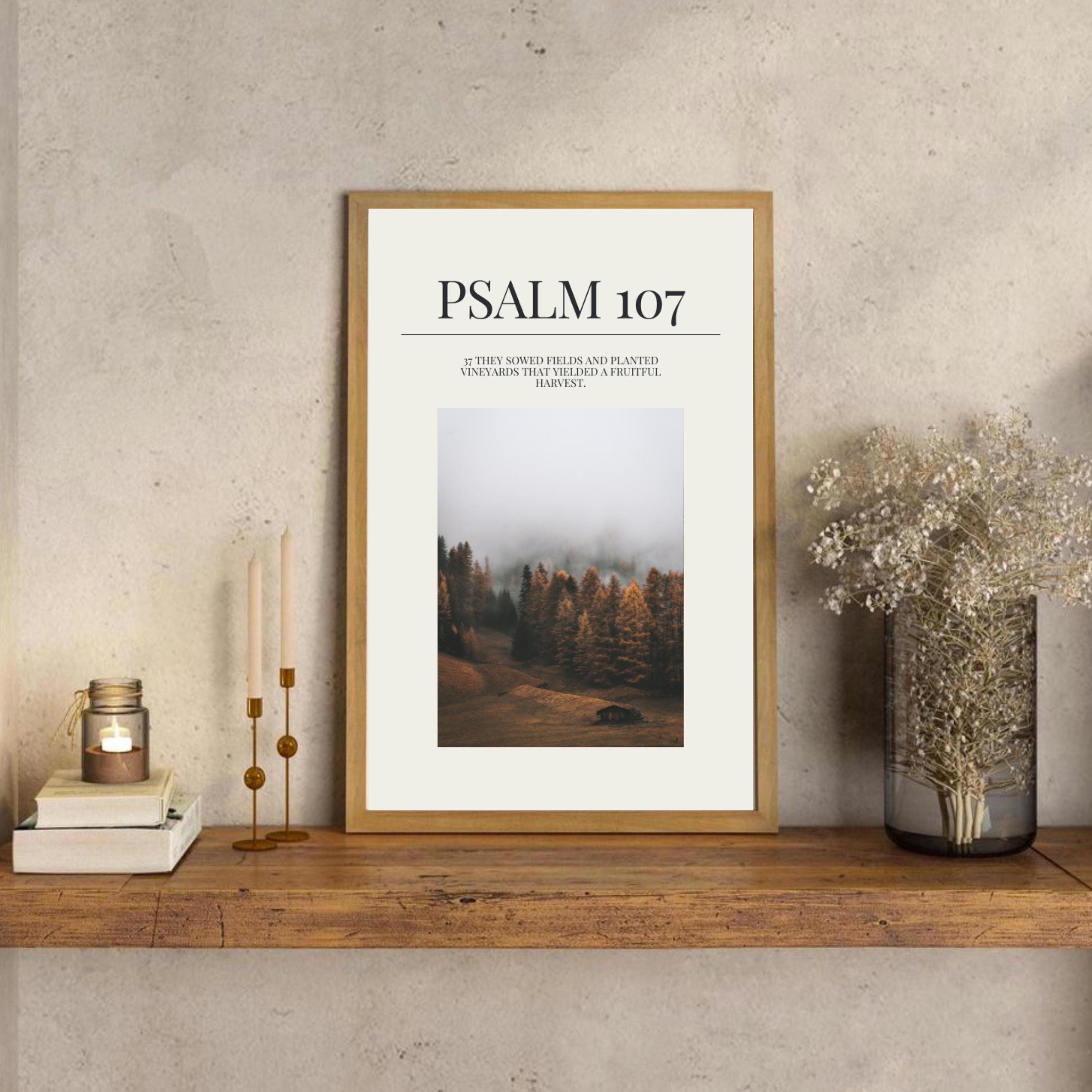 Bible Verse Wall Art Printable Psalm 107 Fall Wall Decor Printable Art ...