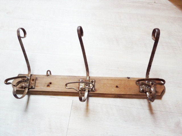 Porte Manteau Patère Vintage Bois et Métal Vintage