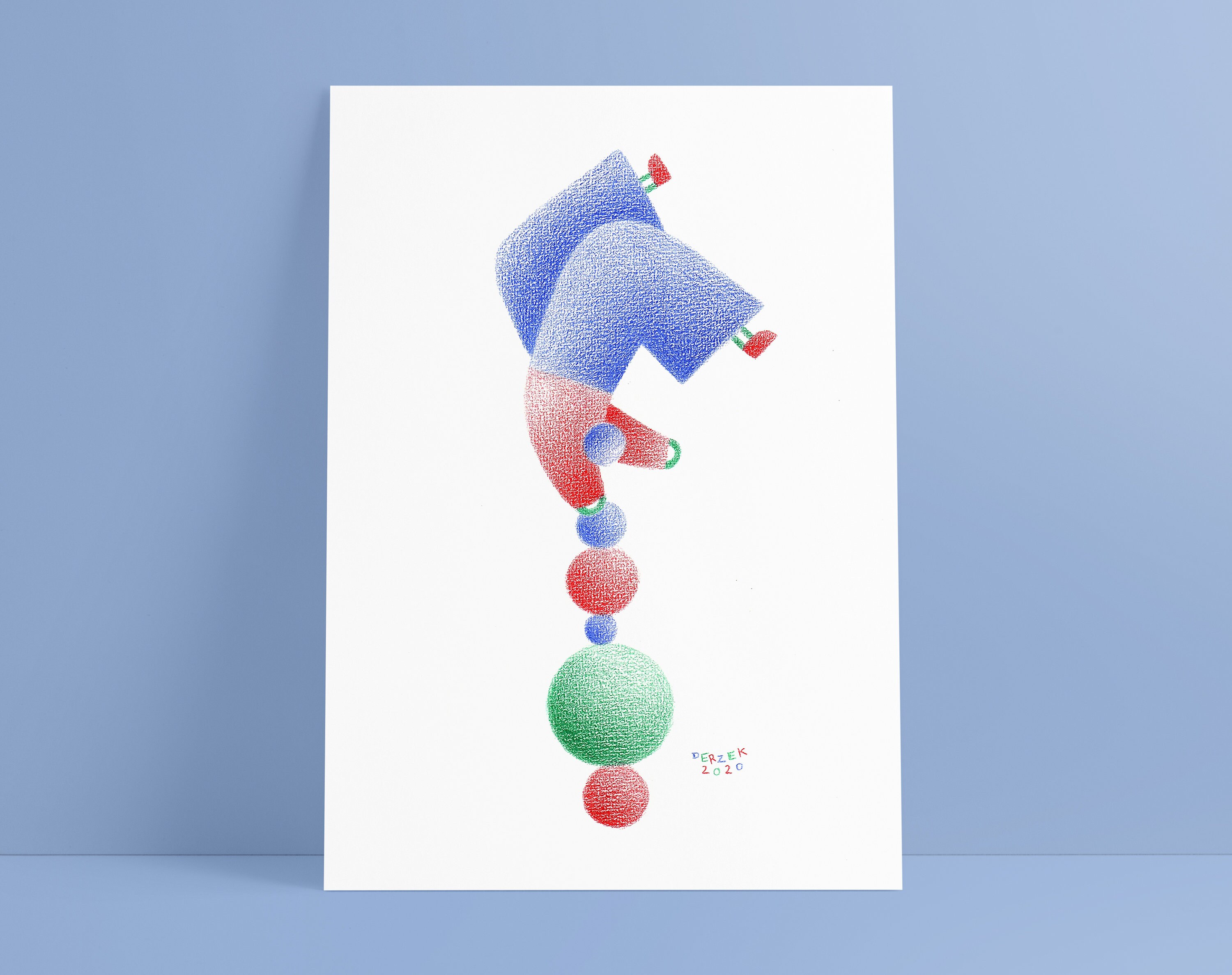 Equilibrium - Original Drawing A4 Coloured Pencil