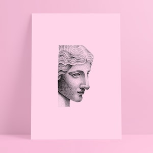 MAJESTIC - Print rose - Affiche A5 - Pointillisme