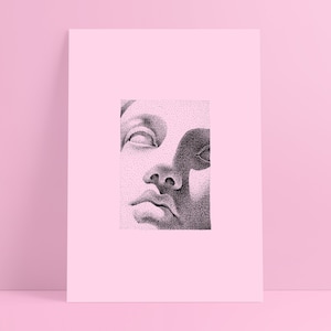 AESTHETIC - Print rose - Affiche A5 - Pointillisme