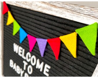 Rainbow Banner | Letter Board Decor | Letter Board Accessory | Letter Board Bunting | New Baby Decor| Letter Board Decor | 1st Day