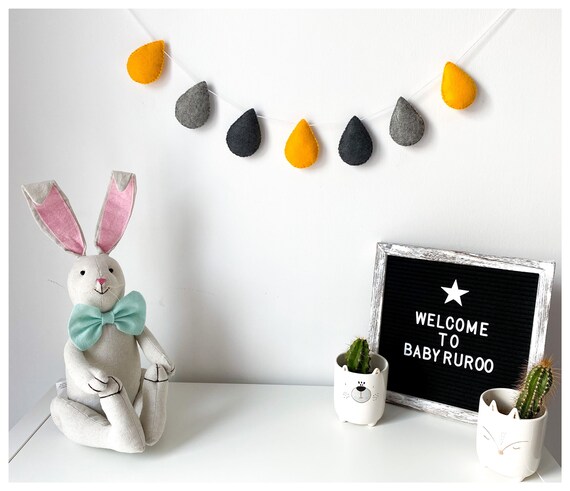 Mustard Grey /& Natural Dinosaur Felt Bunting Dinosaur Garland Dino Decor Mustard Grey Decor Girl Bunting Room Decor Boy Bunting