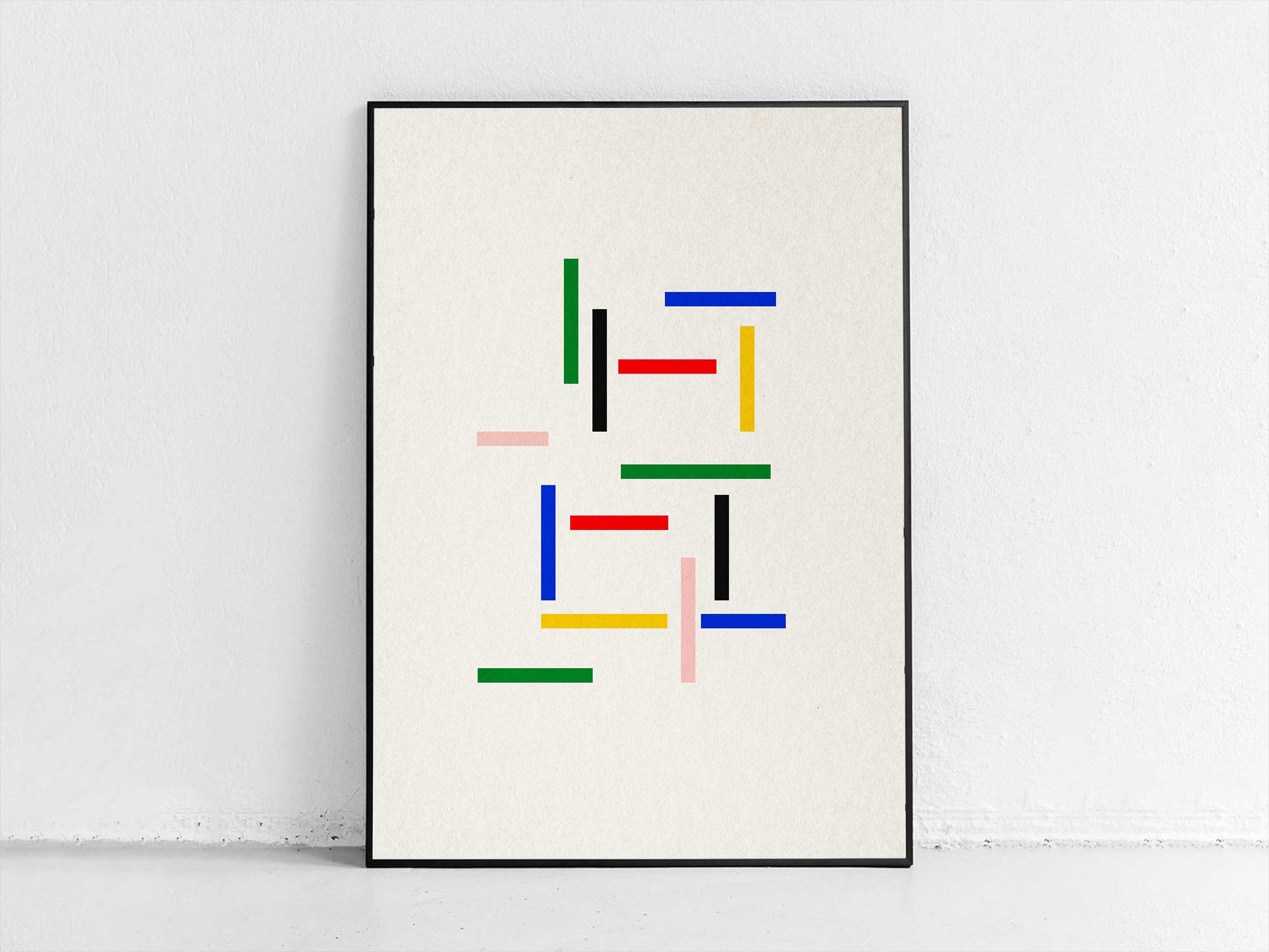 Bauhaus Exhibition Poster Geometric Art De Stijl Minimalist - Etsy