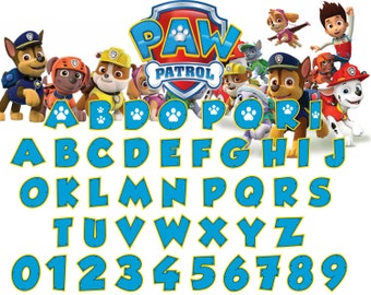 Paw Patrol Font Svg Dxf Paw Patrol Alphabet Svg Dxg Paw Patrol Letter Svg Dxf For Silhouette Cricut Design And Any More Free Font Free 19875 Download Font For Designers