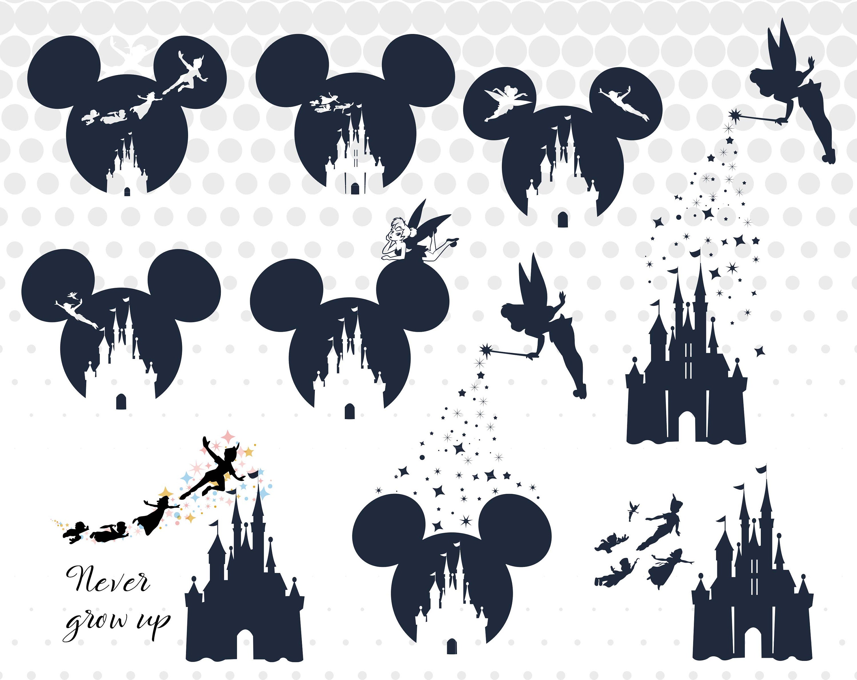 Download Tinkerbell svgpngdxf/Disney castle svgpngdxf/Peter Pan svg ...
