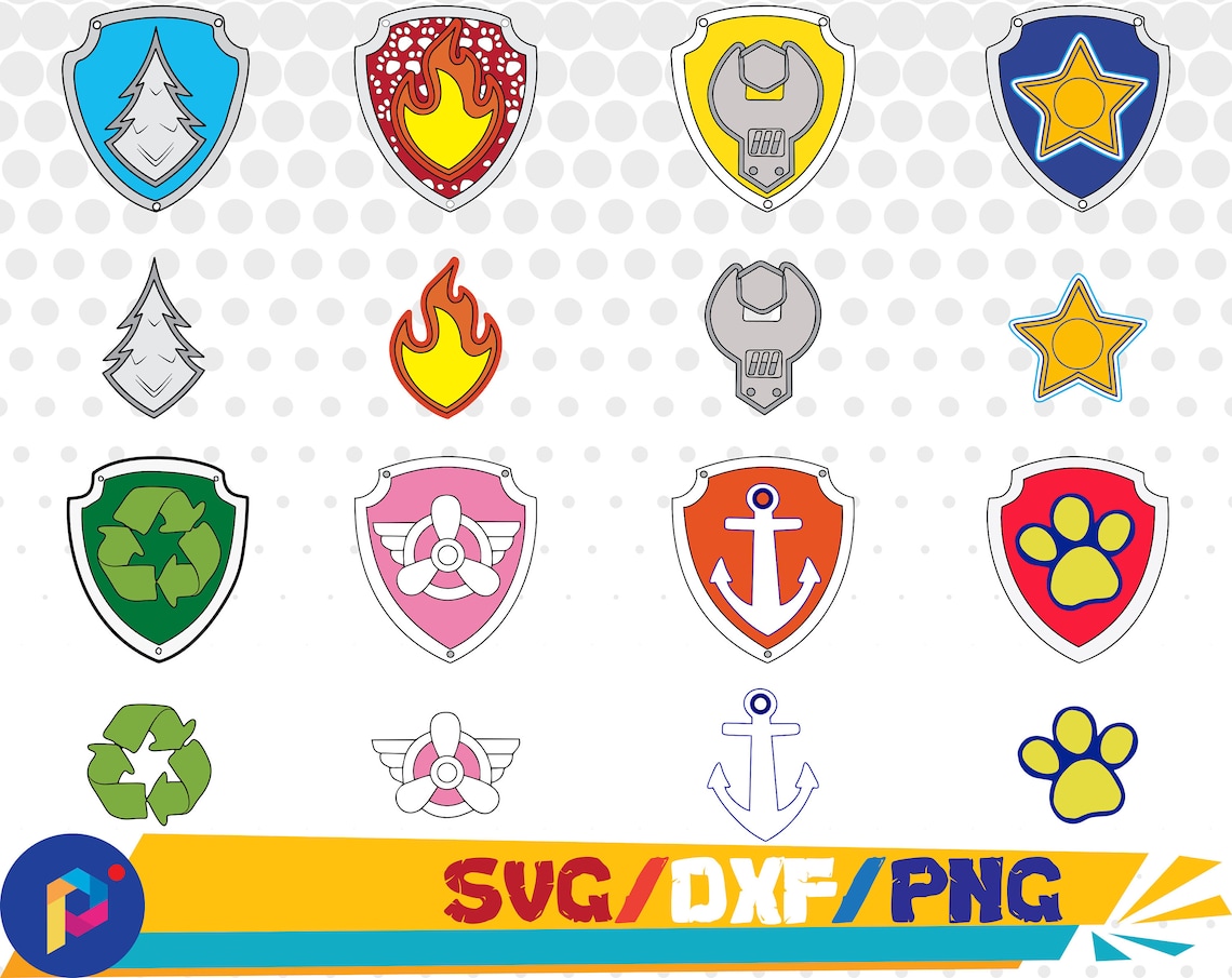 Paw Patrol Alphabet Svg Pfote Patrouille Escudo Svg | My XXX Hot Girl
