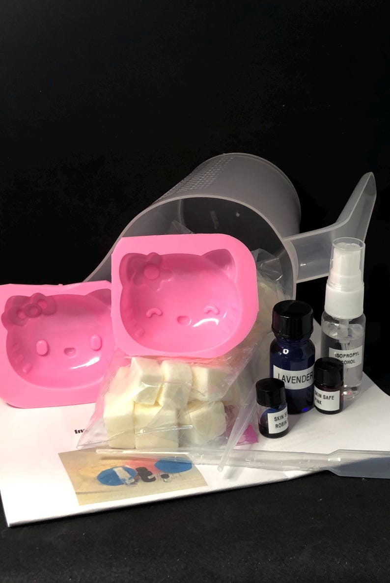 Kitten Soap Making Kit for Kids | DIY Melt and Pour Craft Kit | Cat Lover Birthday Gift | STEM Party Favor bild 4