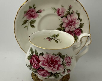Royal Albert Milton Sonnet Teacup Candle | Vintage Bone China | Custom Scent + Truffles + Message Card | Gift for Her BFF