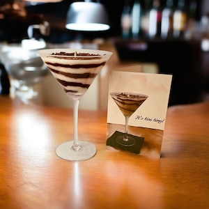 Chocolate Martini Candle | Hand-Poured Soy Cocktail Candle | Bar Cart Decor Chocolate Lover Gift image 1