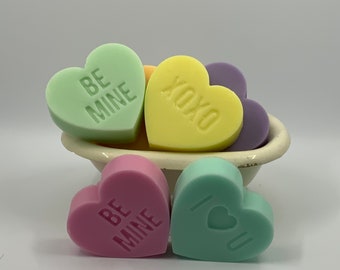 Conversation Heart Goat Milk Soap | Handmade Valentines Day Gift | Galentines Party Favor | Sweetheart Soap