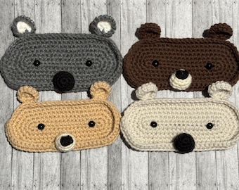 Crochet Bear Eyeglass Holder