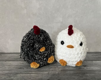 Crochet Chicken Plush, Stuffed Animal Toy