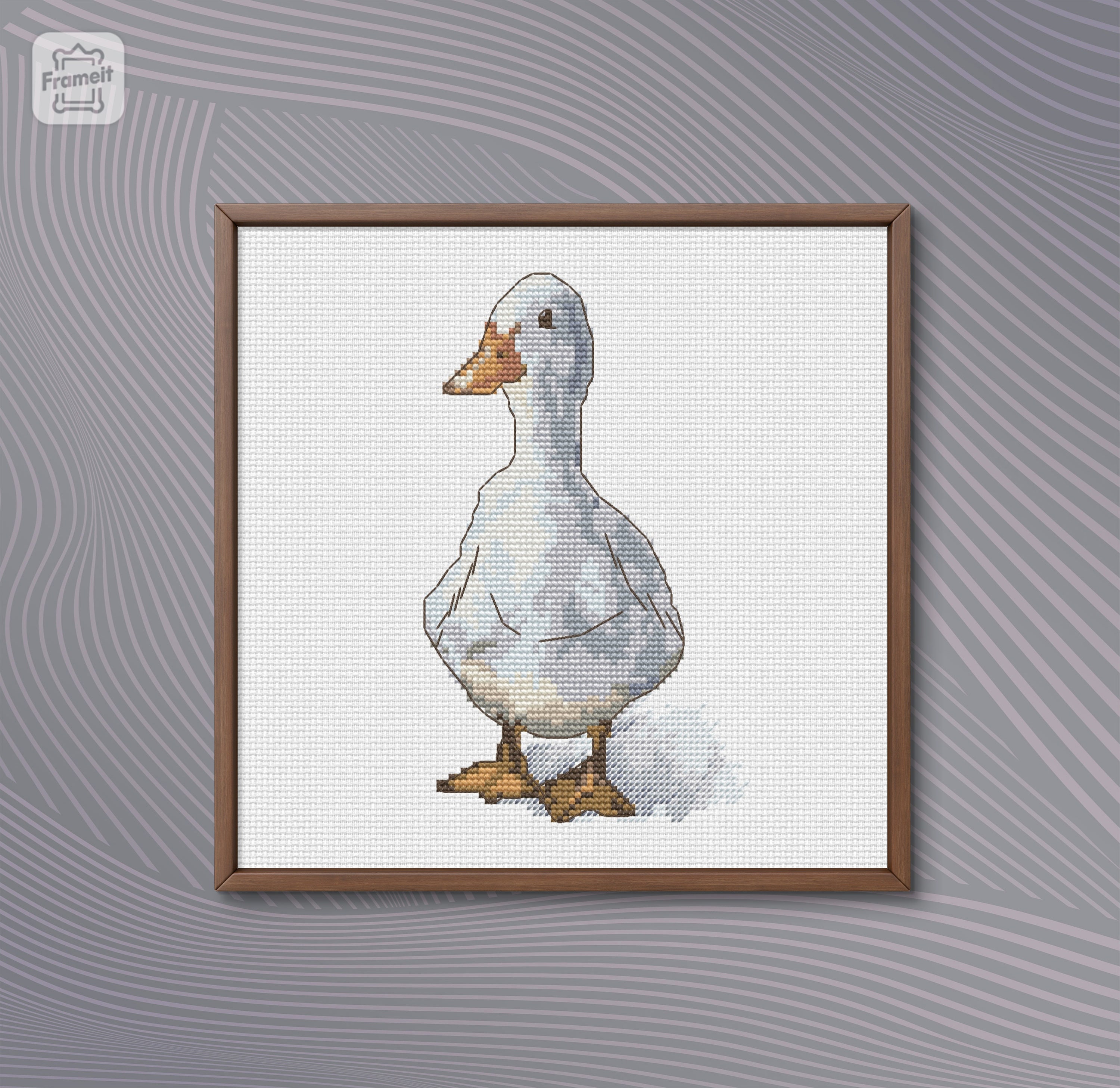 Goose Graph Pattern Cross Stitch Pattern Goose, X-stitch Pattern White Goose, PDF Cross ...