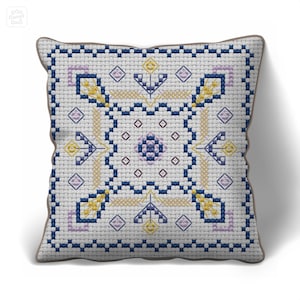 Biscornu Pincushion Ornaments, Cross Stitch Pattern Pincushion, Instant Download PDF, Small pattern