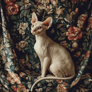 Full Coverage cross stitch Pattern sphinx Cat, Instant Download PDF Saga Pattern, Cat X stitch Scheme, PDF Chart