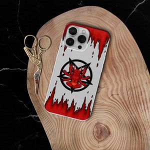 Baphomet iPhone 14 13 12 11 Pro Max Case Gothic Devil iPhone 14 Plus 12 13 Mini Case Meditating Satan iPhone Xs Max Xr X Case Goth Aesthetic