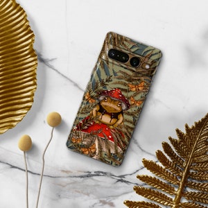 Botanical Fern Leaves Google Pixel 7 6 Pro Case Toad Frog Google Pixel 6 5 4 3 Case Moth Mushrooms Google Pixel 6A 5A 4A Case Forest Plants