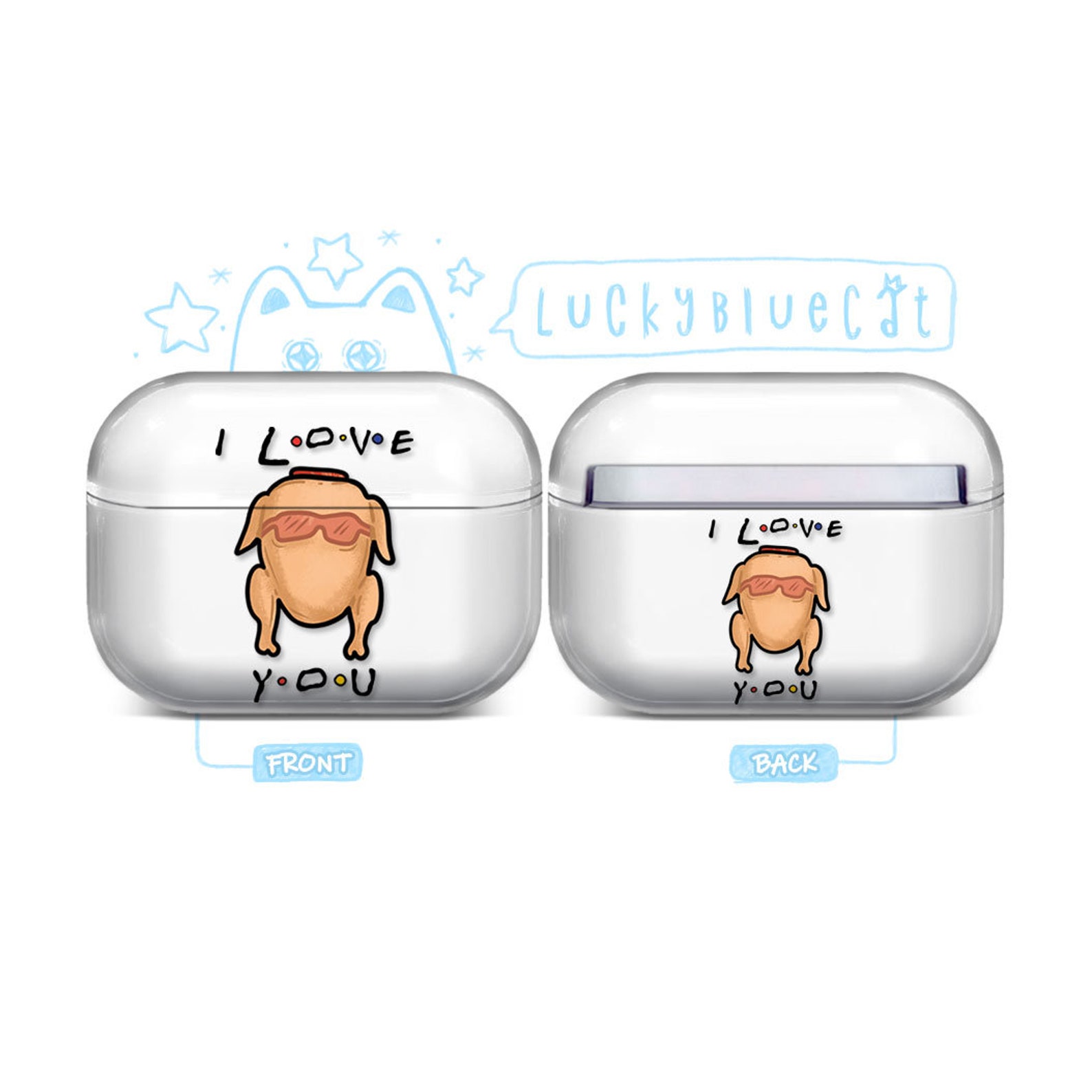 Friends AirPods case AirPod cover clear holder Apple AirPods Etsy