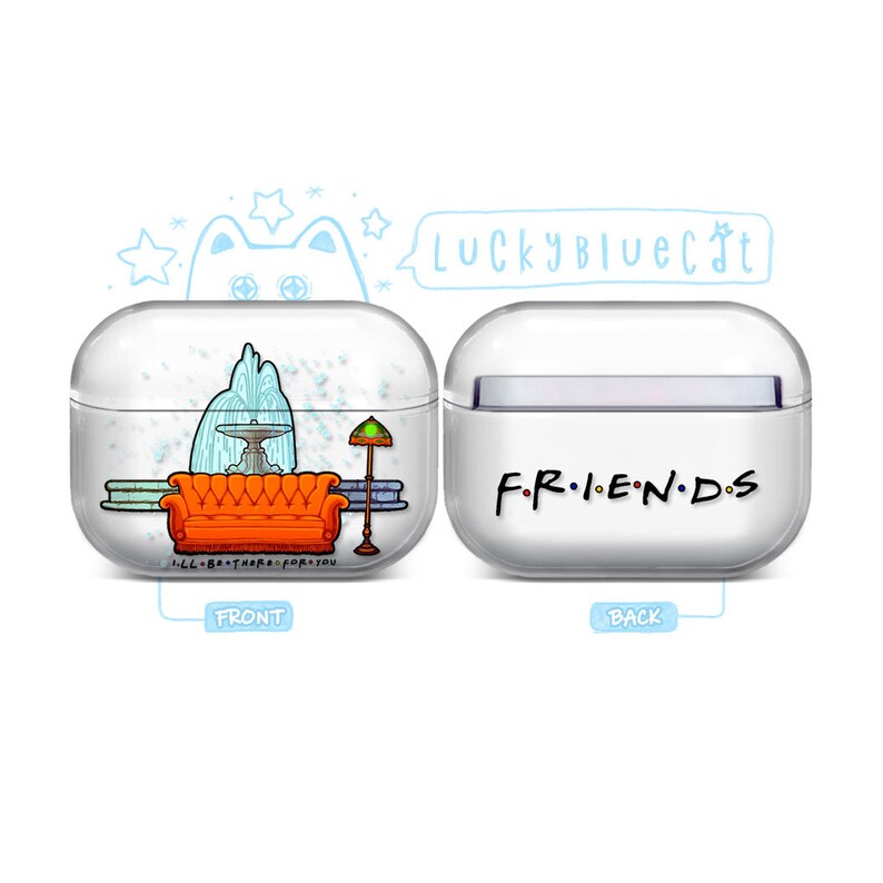 Friends AirPods case AirPod cover clear holder Apple AirPods art Case AirPods pro earphones covers gift AirPods case Collage AirPods case