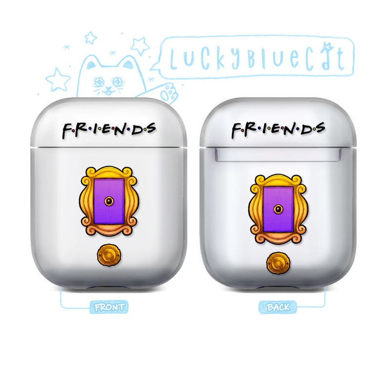 Friends AirPods case AirPod cover clear holder Apple AirPods Etsy