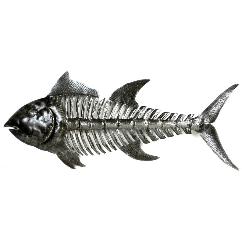 ON SALE Metal fish wall Art Fish Bones Metal Wall Art Fish Etsy