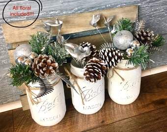 christmas table decor christmas centerpiece mason jar decor mason jar centerpieces christmas decorations rustic holiday decor canada - Rustic Christmas Centerpieces christmas table decor christmas centerpiece mason jar decor mason jar centerpieces christmas decorations rustic holiday decor canada - Rustic Christmas Centerpieces