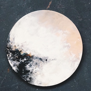 Moonscape Encaustic Wax Painting