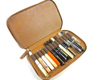 leather pen case,