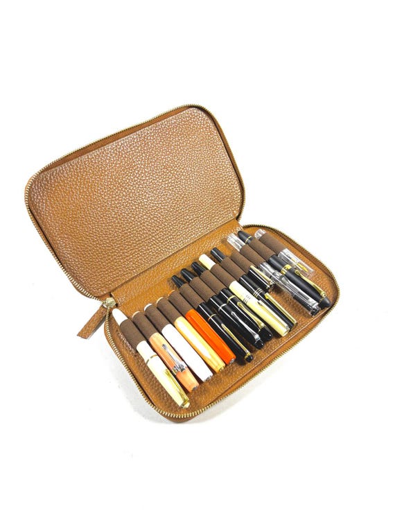 leather pen case,