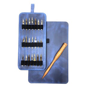 leather nib case, pen case