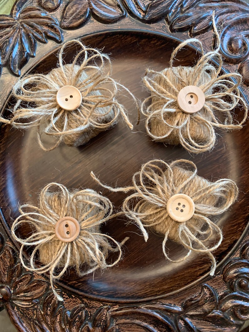 Farmhouse Napkin Rings Jute Napkin Holders Burlap Wrapped Etsy