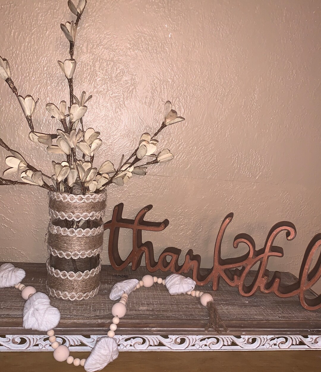 Jute Wrapped Glass Vase, Farmhouse Decor, Rustic Vase, Wedding Table