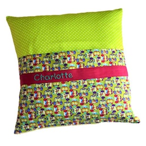 Kinderkussen uil met naam speelkussen kussen gepersonaliseerd - cadeau voor verjaardag - gepersonaliseerd decoratief kussen decoratief kussen jongens