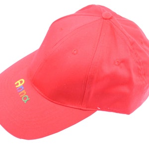 Casquette avec nom cappy personnalisé pour enfants vers. Couleurs casquette à visière pour filles garçons casquette de baseball pour enfants avec inscription souhaitée Cappy Rot