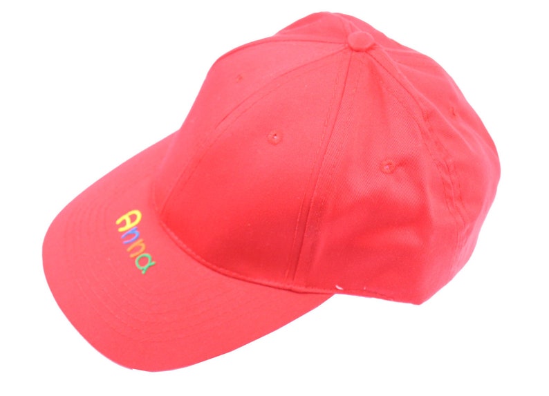 Casquette avec nom cappy personnalisé pour enfants vers. Couleurs casquette à visière pour filles garçons casquette de baseball pour enfants avec inscription souhaitée Cappy Rot