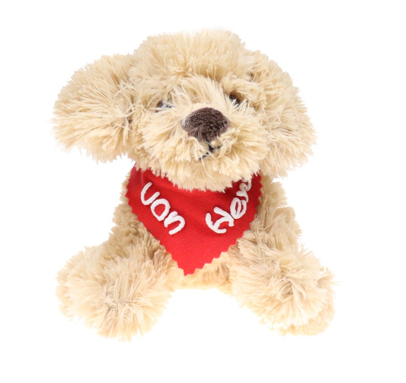 Cuddly Toy Dog 17 Cm With Name on Neckerchief Cuddly Dog | Etsy