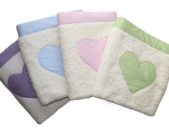 Babydecke kariert Kuscheldecke grün rosa blau lila mit Namen Kuschelige Decke für Babys personalisiert Geschenk zur Geburt Taufe Geburtstag