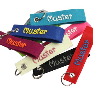 Keychain with name - felt keychain personalized - lanyard keychain felt pendant with name - desired name