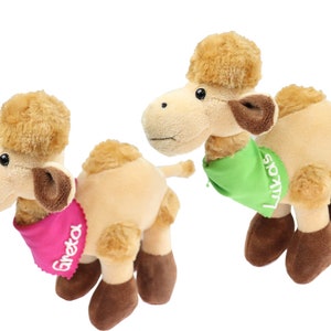 Cuddly toy camel brown 23 cm with name on scarf personalized cuddly toy stuffed animal cuddly toy toy plush toy