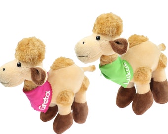 Cuddly toy camel brown 23 cm with name on scarf personalized cuddly toy stuffed animal cuddly toy toy plush toy
