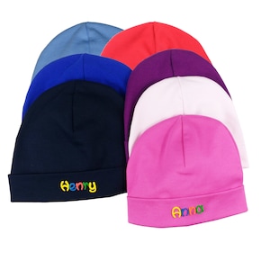 Summer hat with name size S and M - cap for babies children boys & girls pink blue purple navy personalized children&#39;s hat sun protection